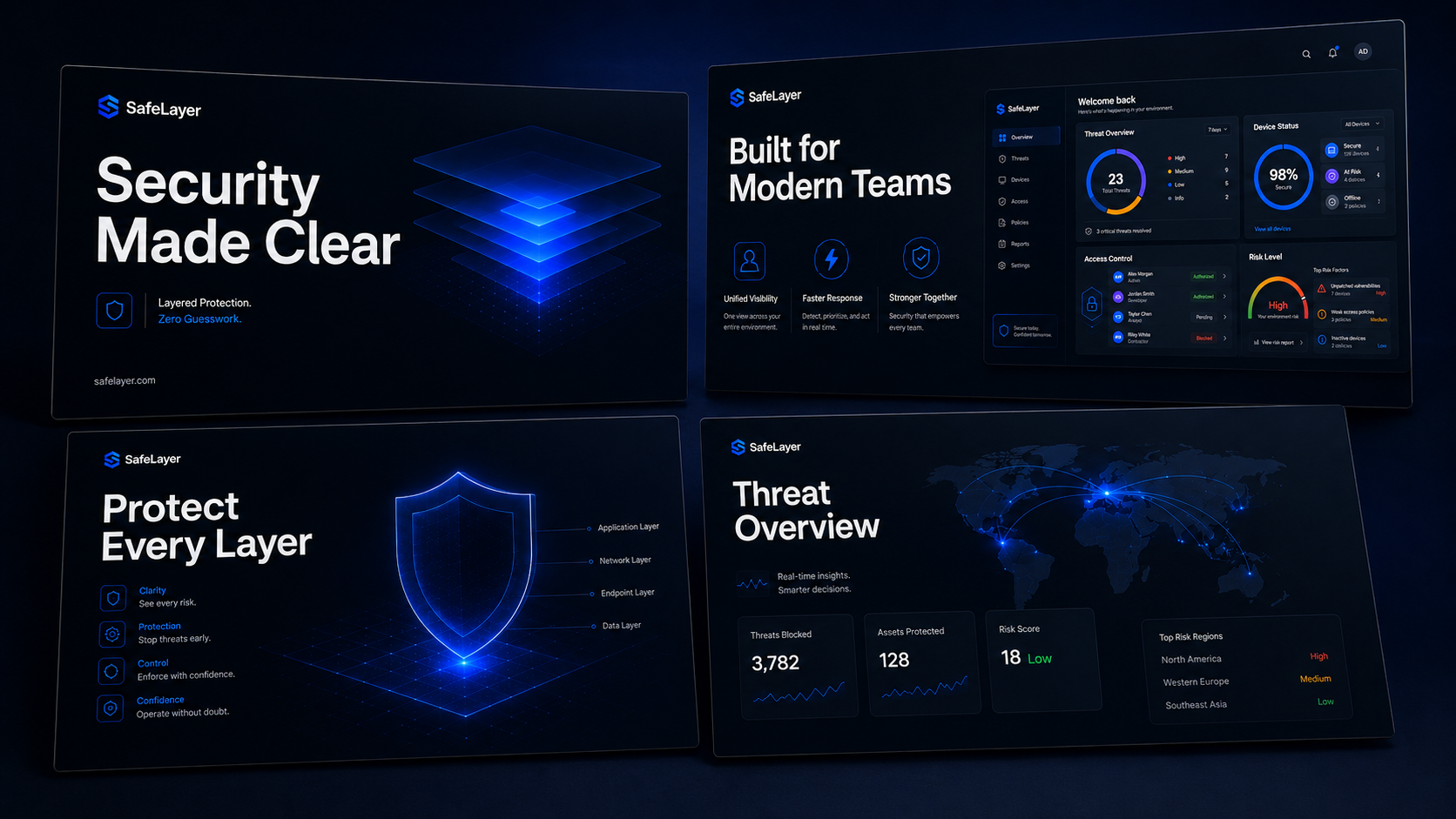 SafeLayer Real-World Brand Stationery and Event Touchpoints