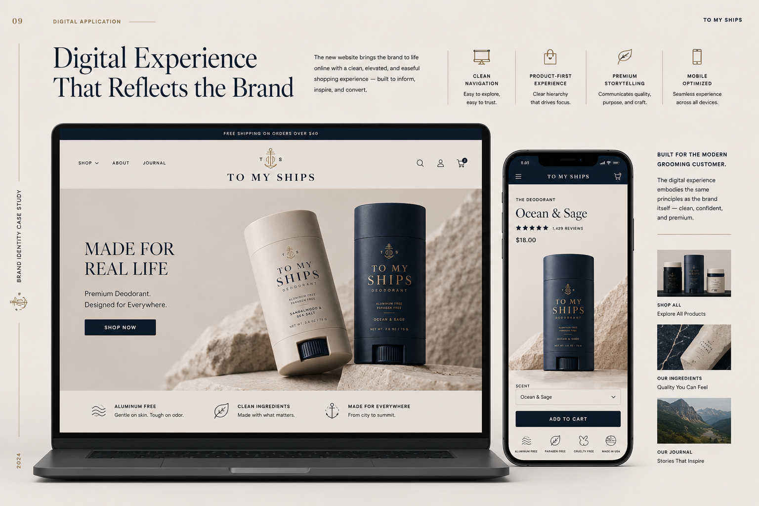 To My Ships E-commerce Website Design