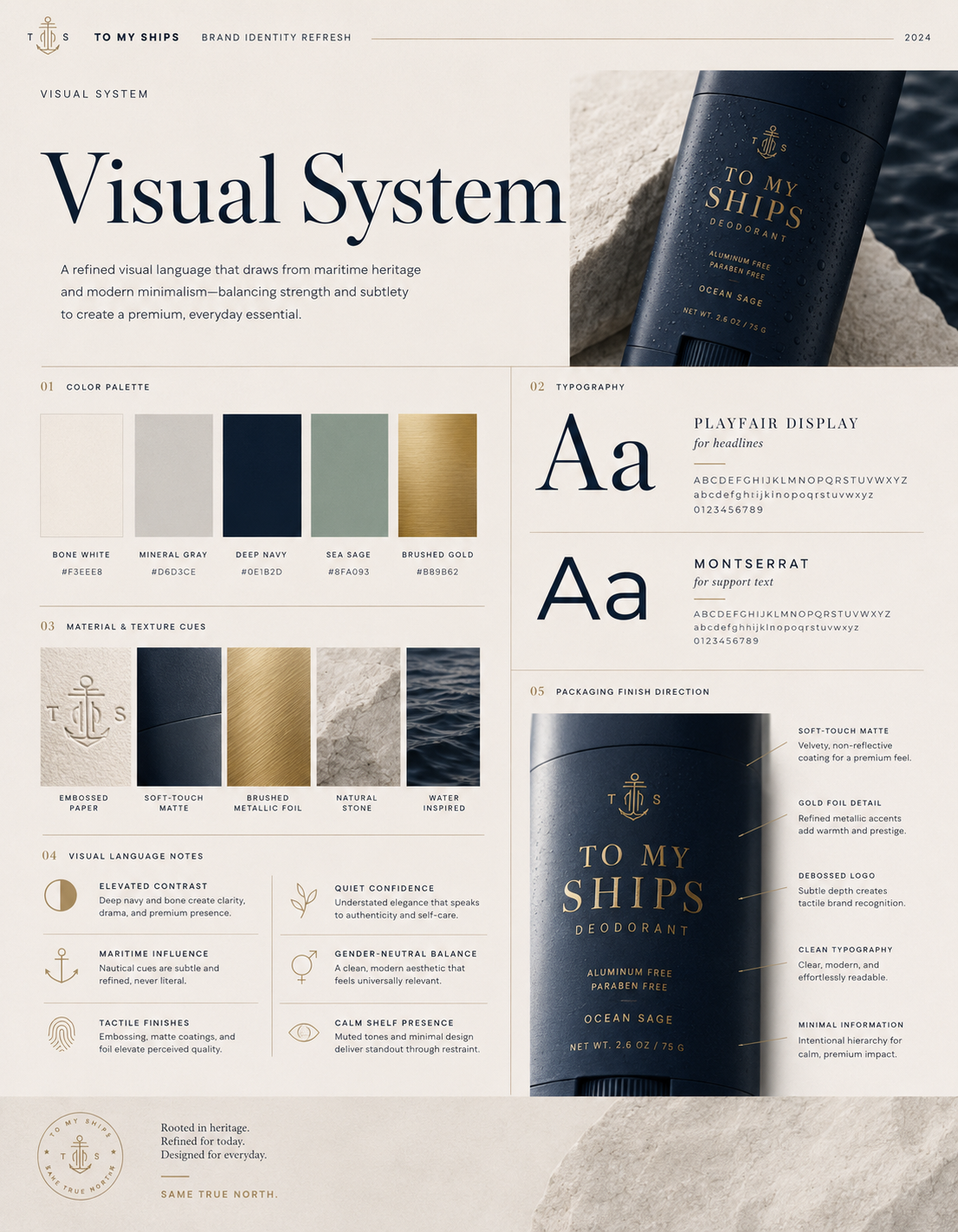 To My Ships Visual Identity System and Color Palette